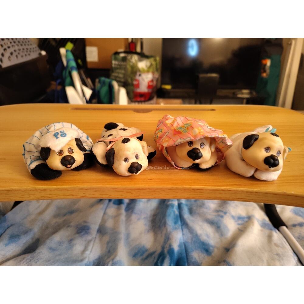 Vintage Hasbro Puppy Surprise Puppies Plush Dog Black White Spots 1991 Mixed Lot